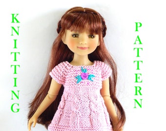 Knitting Pattern for 15" Dolls Ruby Red  Fashion Friends Tunic and Trousers  (PDF Pattern) Top and pants