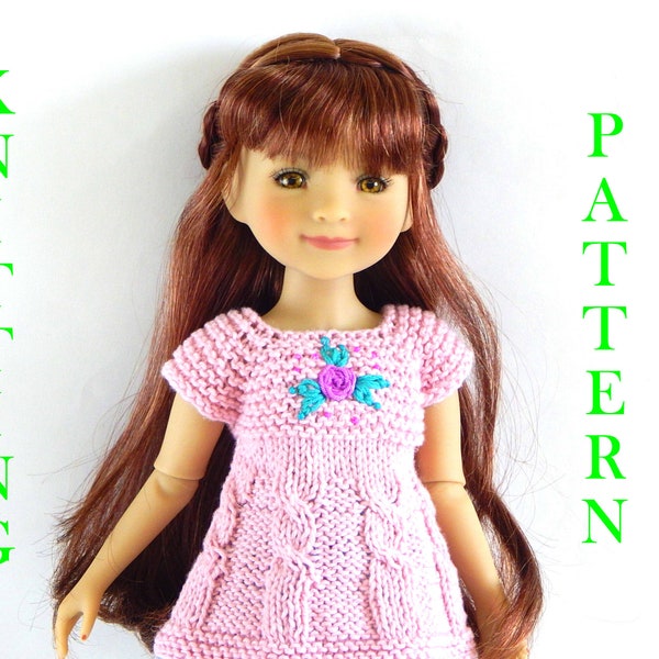 Knitting pattern PDF outfit doll 14,5 - 15 inches Ruby Red doll Fashion Friends Doll Clothes RRFF-Top and pants Knitting two needles