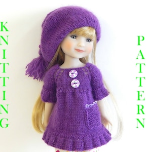 Wzór na tunikę i beret: Doll Ruby Red Fashion Friends (wzór PDF) 15 cali