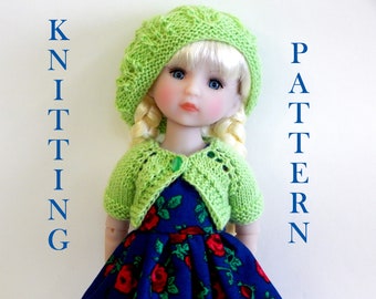 Knitting pattern Outfit Vest and Hat for dolls 14,14,5,15 inches Ruby Red doll Fashion Friends PDF