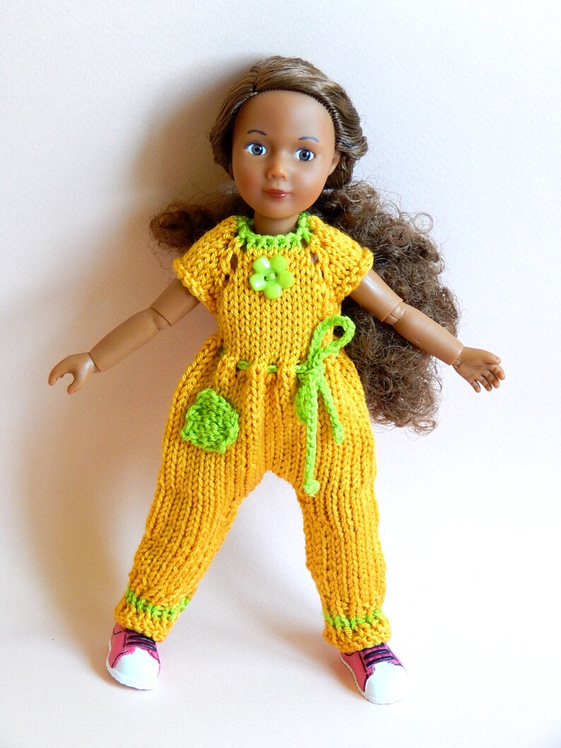 Knitting Pattern PDF Jumpsuit Dolls 9 Inchts Knit With 2 Etsy