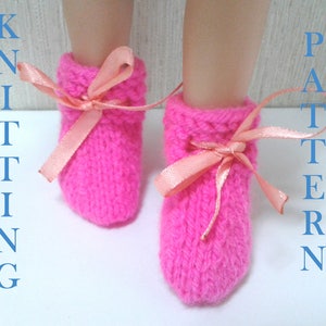 Knitting pattern for 13 inch dolls. Knitted boots. Knitting for beginners. Shoes with their own hands Master Class image 4