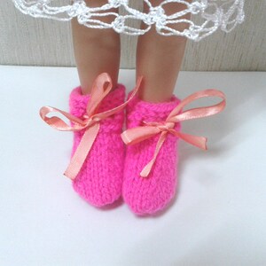 Knitting pattern for 13 inch dolls. Knitted boots. Knitting for beginners. Shoes with their own hands Master Class image 3