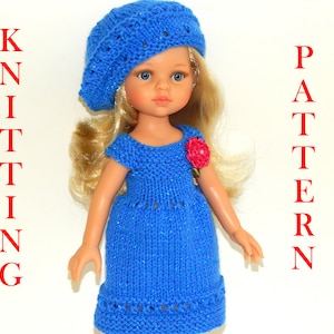 Doll Dress Knitting Pattern: Bell Outfit for 13&quot; Dolls (PDF Pattern