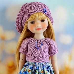 Knitting Pattern PDF Outfit Top and Beret Dolls Ruby Red Doll Fashion ...