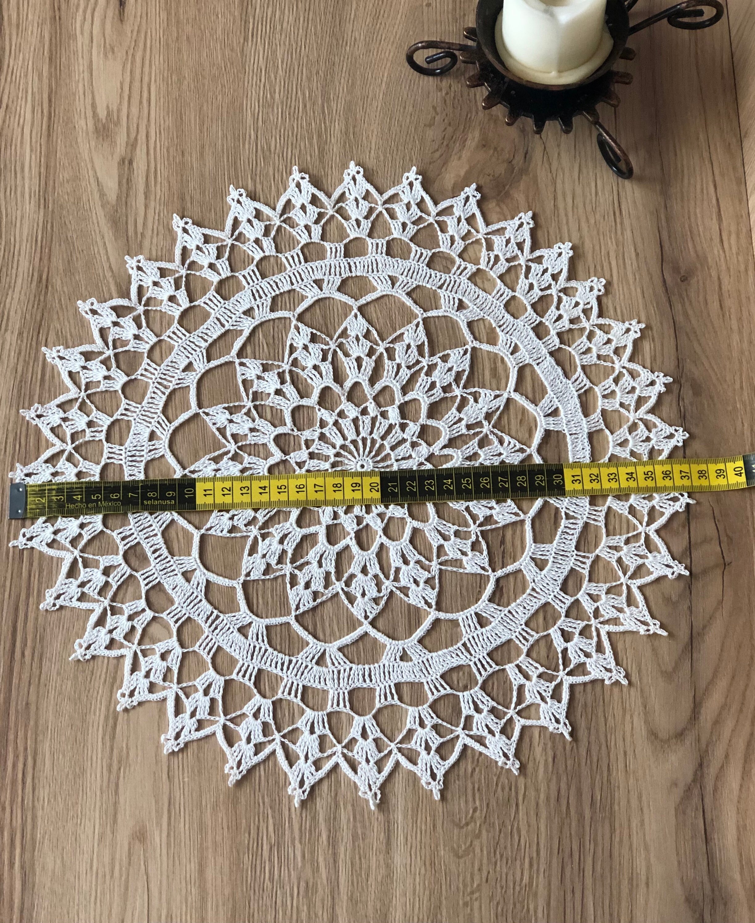 Hand Crocheted Ecru DoilyLace DoilyTable ClothDoiliesSmall Etsy