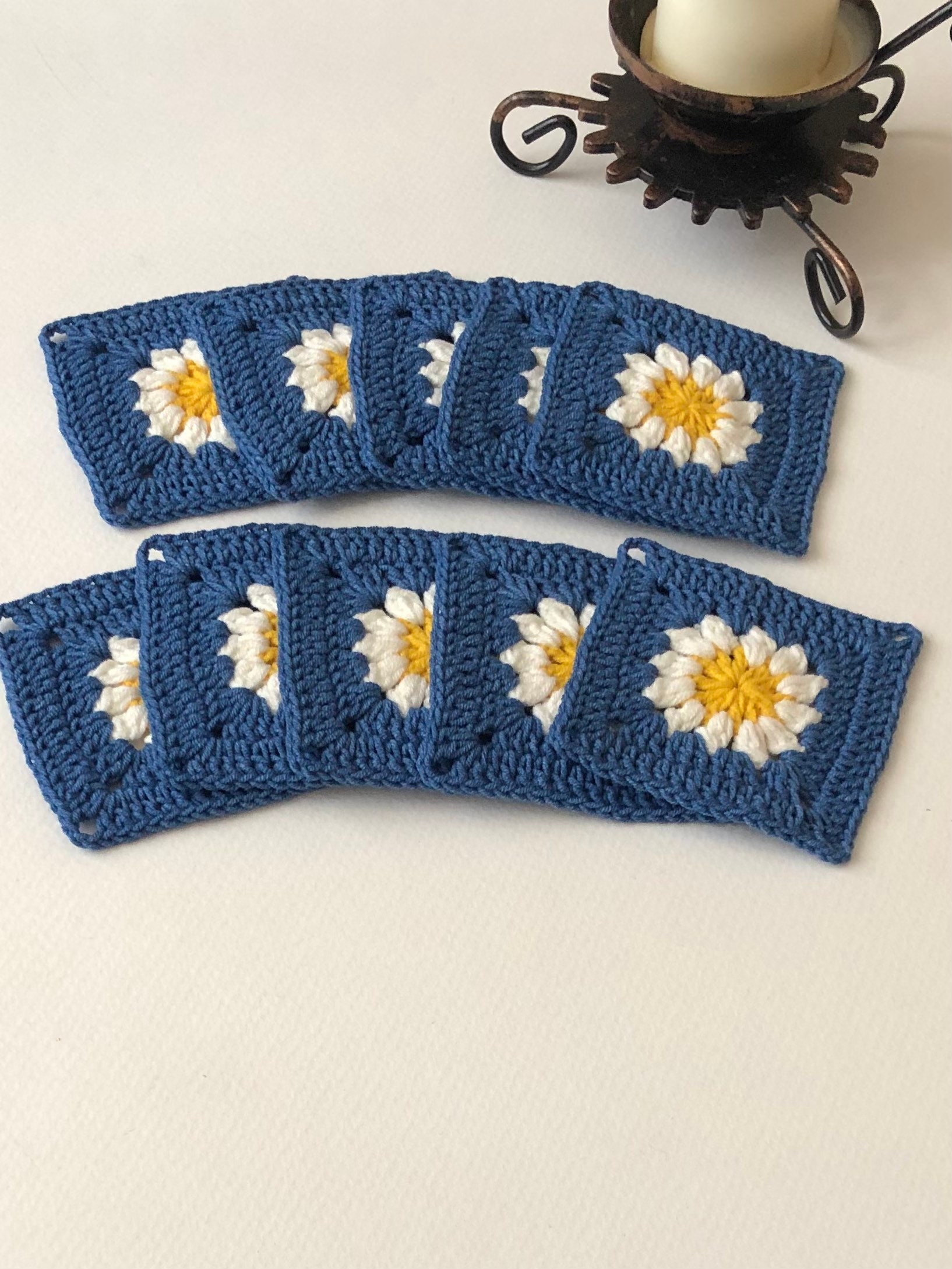 Lot 12 pcs Granny Square Doilies,Granny Square Applique,Daisy Square,Unblocked Granny Squares,Individual Granny Squares Lot 12 pcs Granny Square Doilies,Granny Square Applique,Daisy Square,Unblocked Granny Squares,Individual Granny Squares