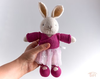 Amigurumi Bunny Elis – Handmade Knitted Plush Ballerina Bunny with Tutu Skirt
