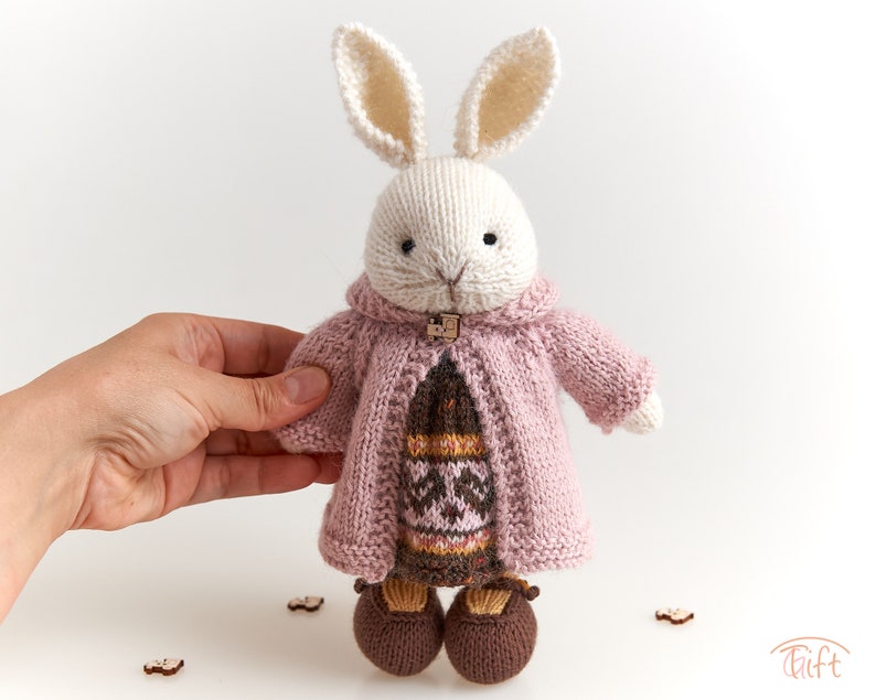 Amigurumi teddy bear toy Lara a knitted stuffed plush bunny animal with clothes .br Amigurumi teddy bear toy Lara a knitted stuffed plush bunny animal with clothes .br