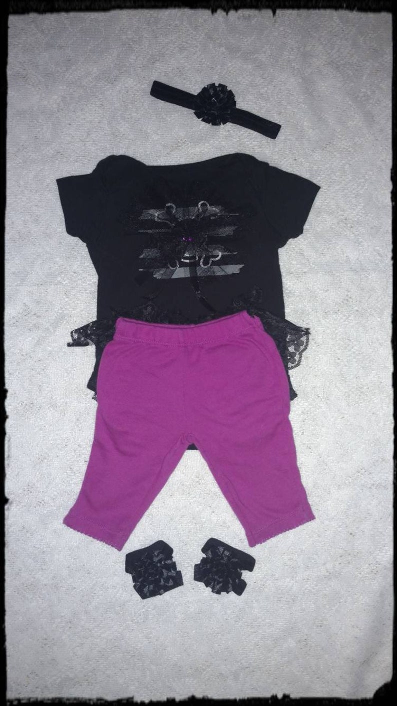 Baby Gothic 4 Piece Set Little Dark Princess 3-6 Month