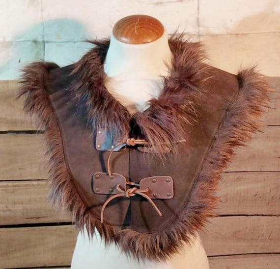 Tribal Shaman Leather and Fur Pelerine, Cape or Cloak - Etsy