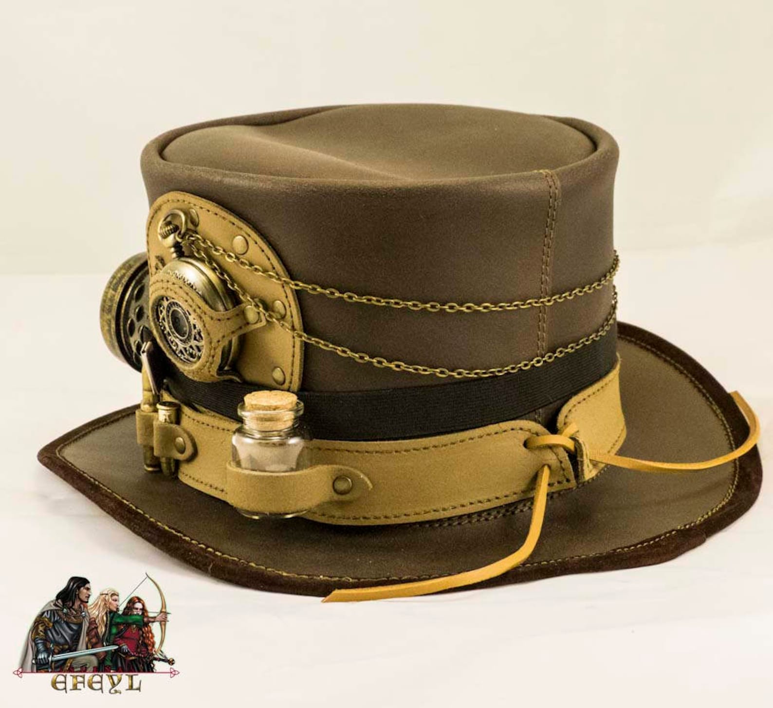 Steampunk Leather Decorated Top Hat Time Traveller With Goggles Etsy steampunk-leather-decorated-top-hat-time-traveller-with-goggles-etsy