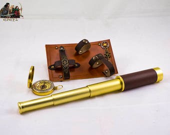 Steampunk Belt Accessory Pirate and Marco Polo Explorer Set