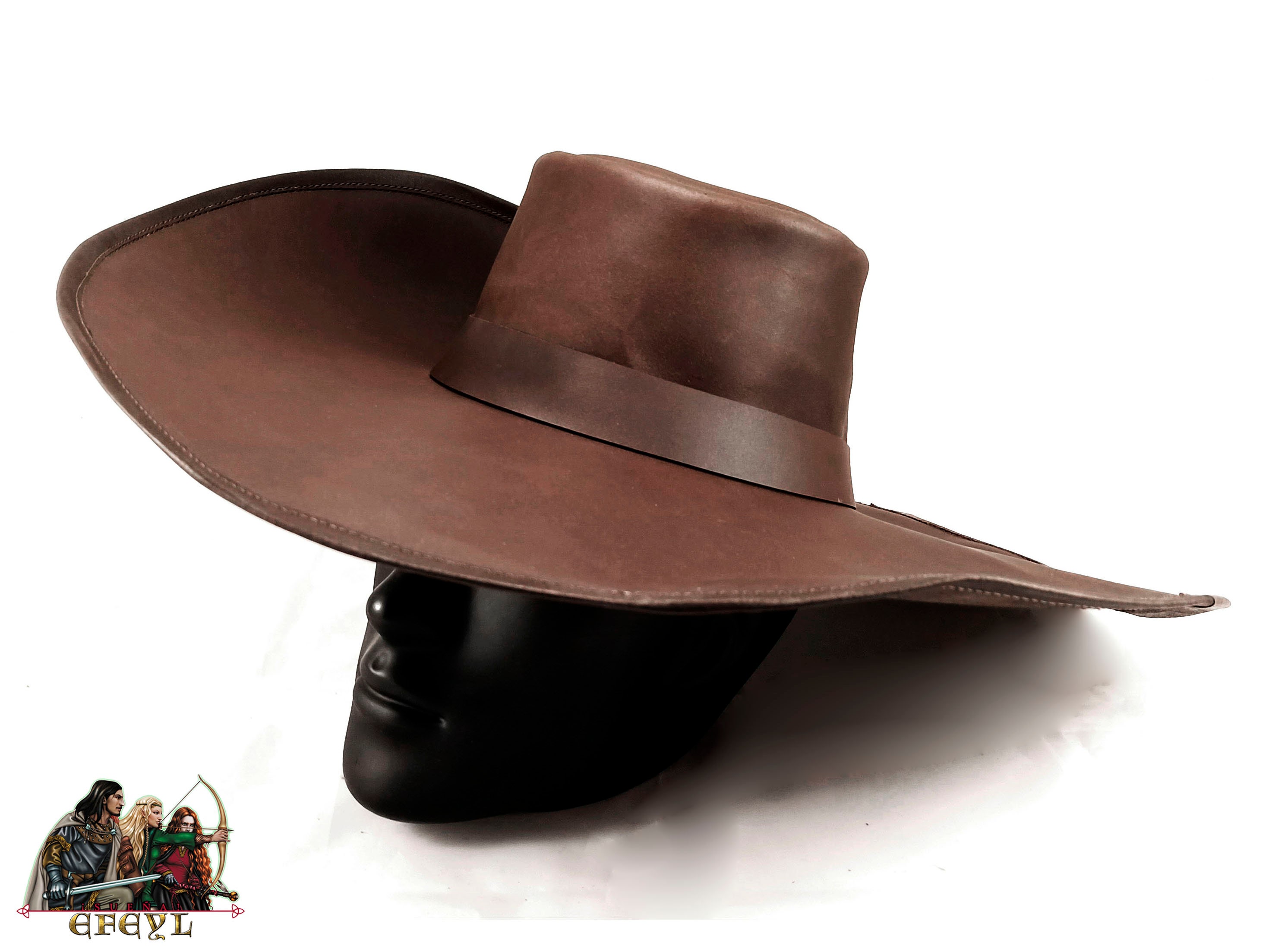 Versatile Leather Gambler Hat – Medieval Clothing