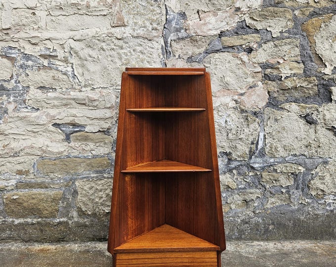 G Plan Librenza Range Pyramid Corner Display Cabinet Bookcase Vintage Furniture