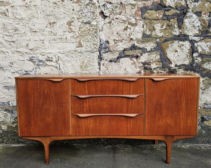 Mid Century Sideboard Chest Of Drawers In Teak Vintage Retro Furniture