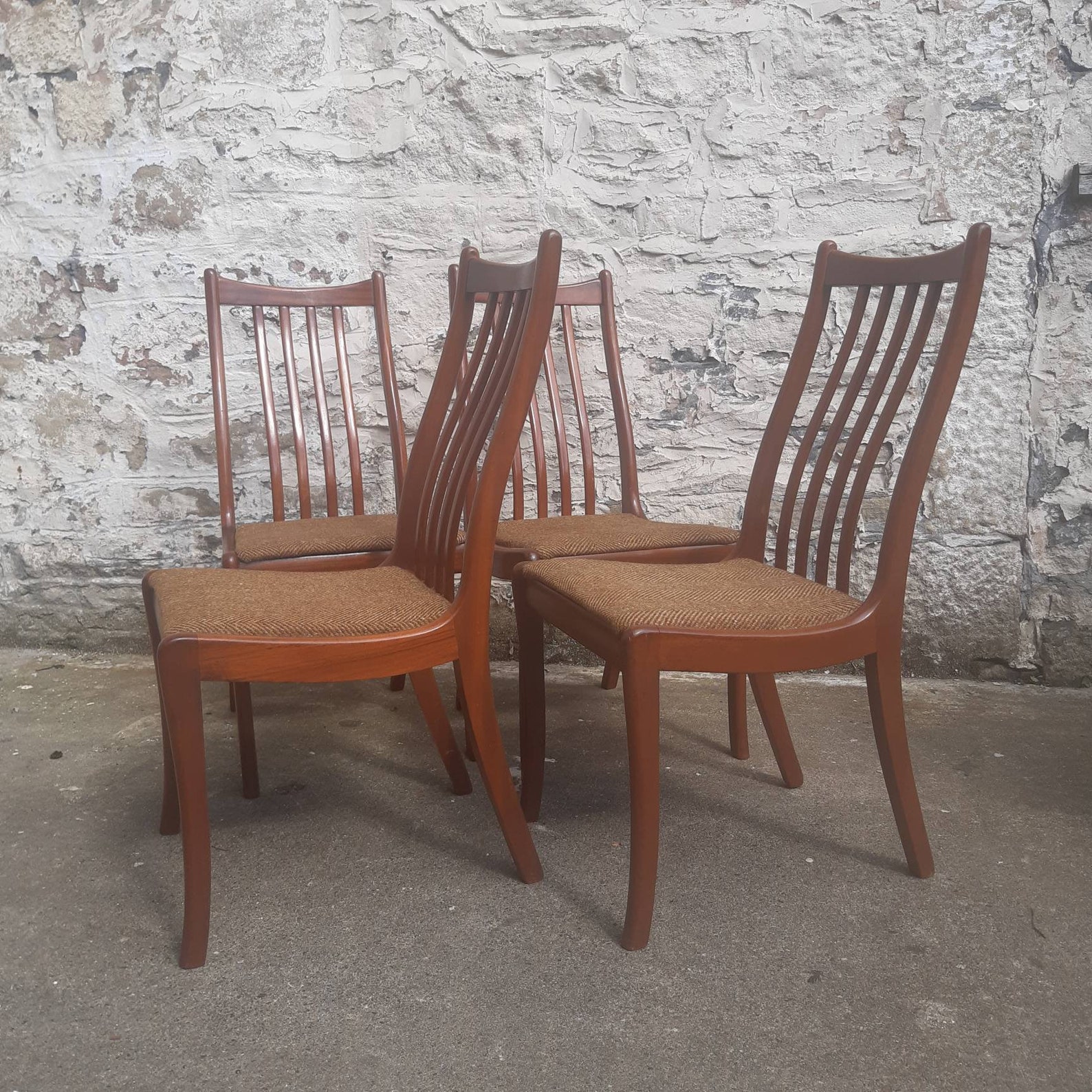 Four White and Newton Dining Chairs Mid Century Modern Chair Etsy UK