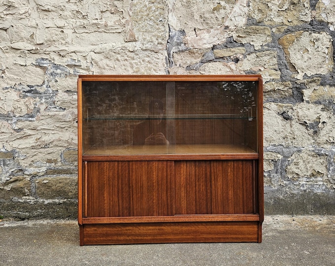 G Plan Display Cabinet With Cupboard Librenza Range Mid Century Vintage Furniture