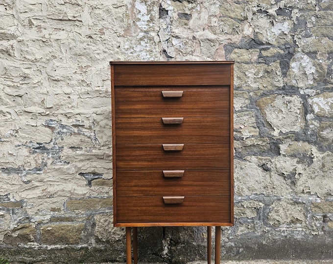 Uniflex Chest Of Drawers A Range Mid Century Six Drawer Mid Century Furniture In Walnut And Satinwood
