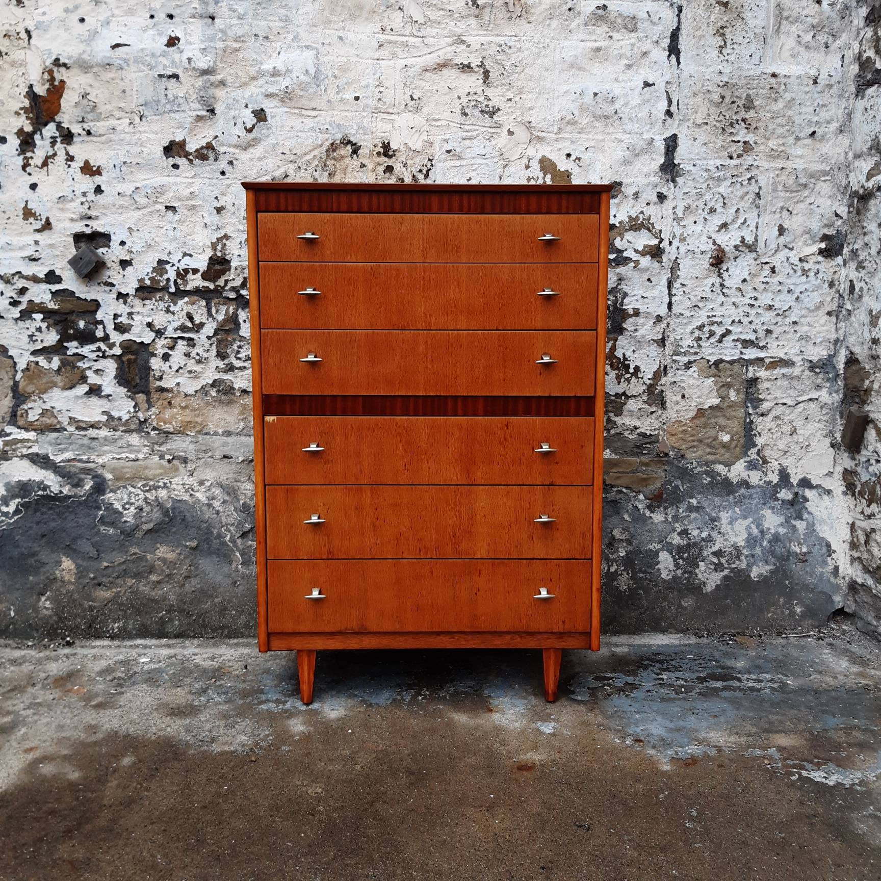 Lebus Mid Century Chest Of Drawers Vintage Retro Furniture Mid Century