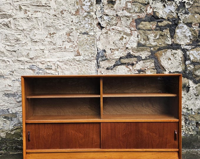 Display Cabinet By Herbert Gibbs Bookcase Shelving Mid Century Teak Vintage Furniture