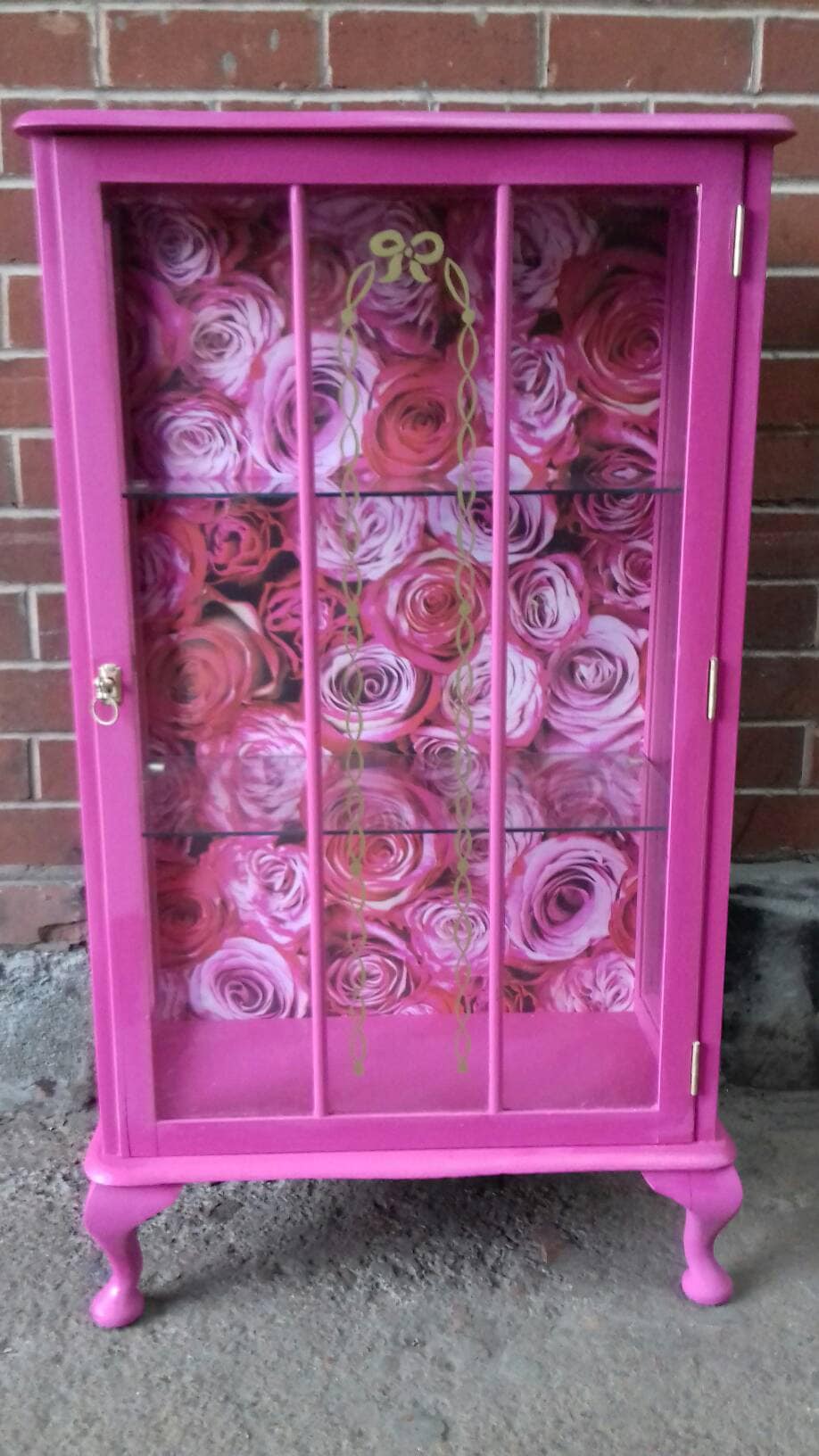 Upcycled glass display cabinet deals