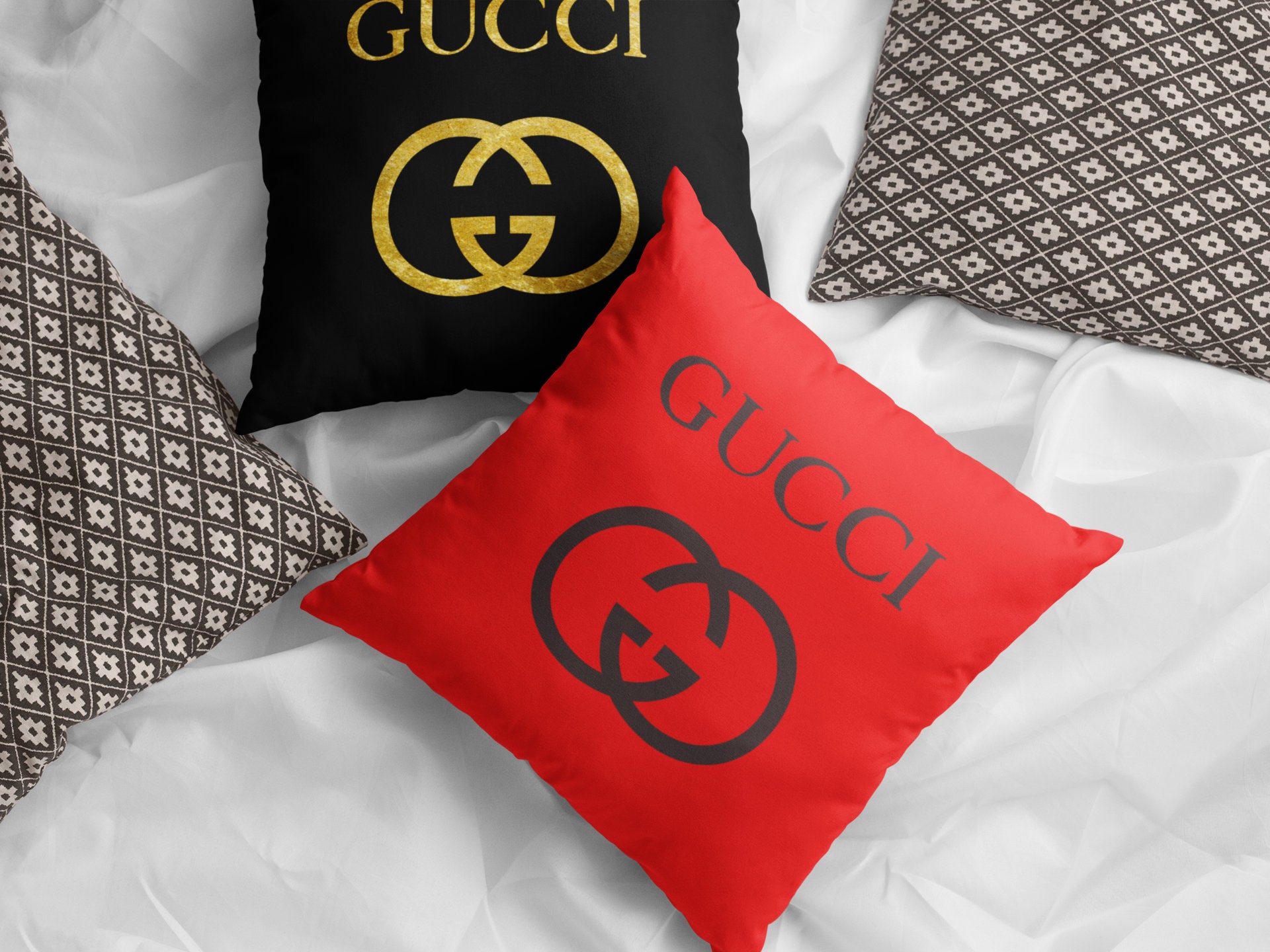 Gucci Inspired Throw Pillow Cover Wedding Gift Engagement Etsy