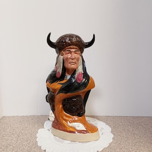 Vintage 1989 Buffalo Head Indian Chief Bust
