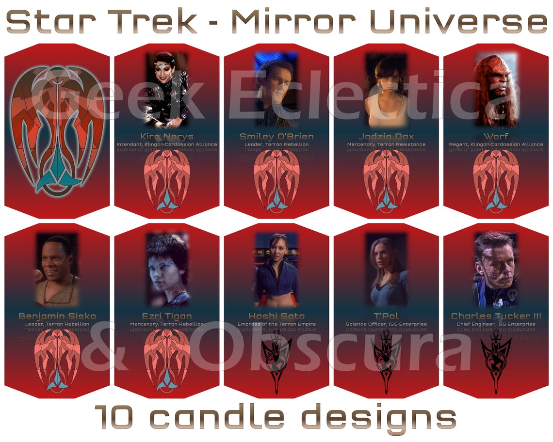 Star Trek Mirror Universe Prayer Candle Set MU 2 Deep Space Etsy