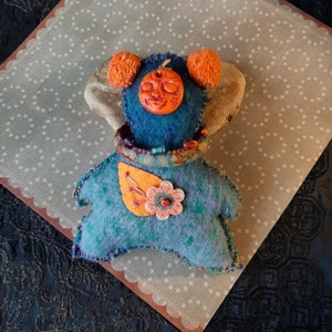 Blue and orange &quot;My inner child&quot; doll, spiritual meditation doll, confidant, healing doll