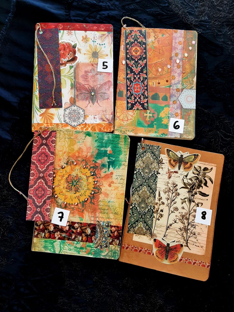 Decorated Notebook With Collage, Diary, Handmade Journal Gift - Etsy