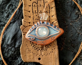 Consciousness pendant, evil eye pendant, eye amulet