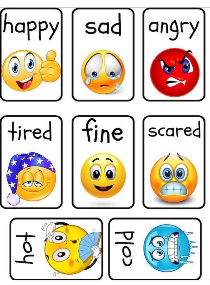 Released - Emoji Experience Flashcards photograph regarding Free Printable Emotions Flashcards identify Released - Emoji Sensation Flashcards