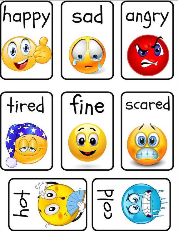 Emotion Flash Cards Free Printable Printable Word Searches