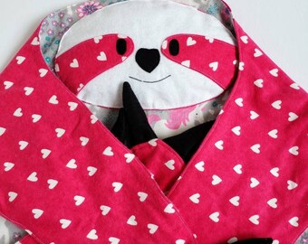 Sloth Lovey Baby Blanket, Play Mat, Sloth Blanket, Sloths, pink, pink unicorn, unicorns, pink sloth, Baby Girl Gift, Baby Girl Gift