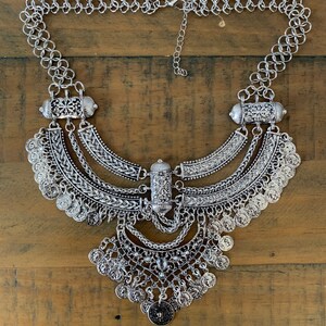 Tribal Bohemian ZENDAYA Oversized statement necklace image 5