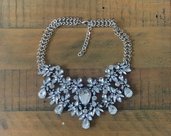 Charming Madelaine Necklace/Oversized Necklace/Crystal Necklace