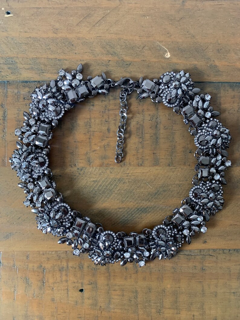 Mesmerising Gun Metal Elizabeth chokerstatement necklace wedding prom engagement