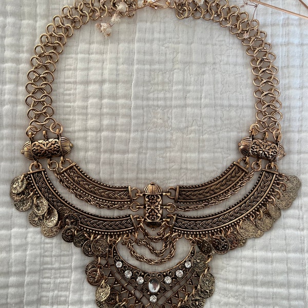 Tribal Bohemian ZENDAYA Oversized statement necklace