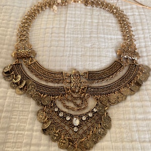 Tribal Bohemian ZENDAYA Oversized statement necklace image 2