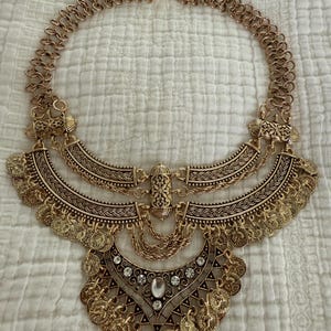 Tribal bohemian  ZENDAYA oversized statement necklace/ silver necklace / gold necklace /