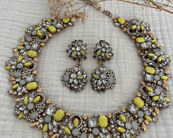 Mesmerising ROSALIE choker/statement necklace/ jewellery set/ necklace and earrings