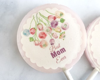 Mothers Day gift - Flowers Lollipops - Mothers day Lollipop - Gift for Mothers Day - Mothers Day Sweets - Spring Wedding Favor - Set of six