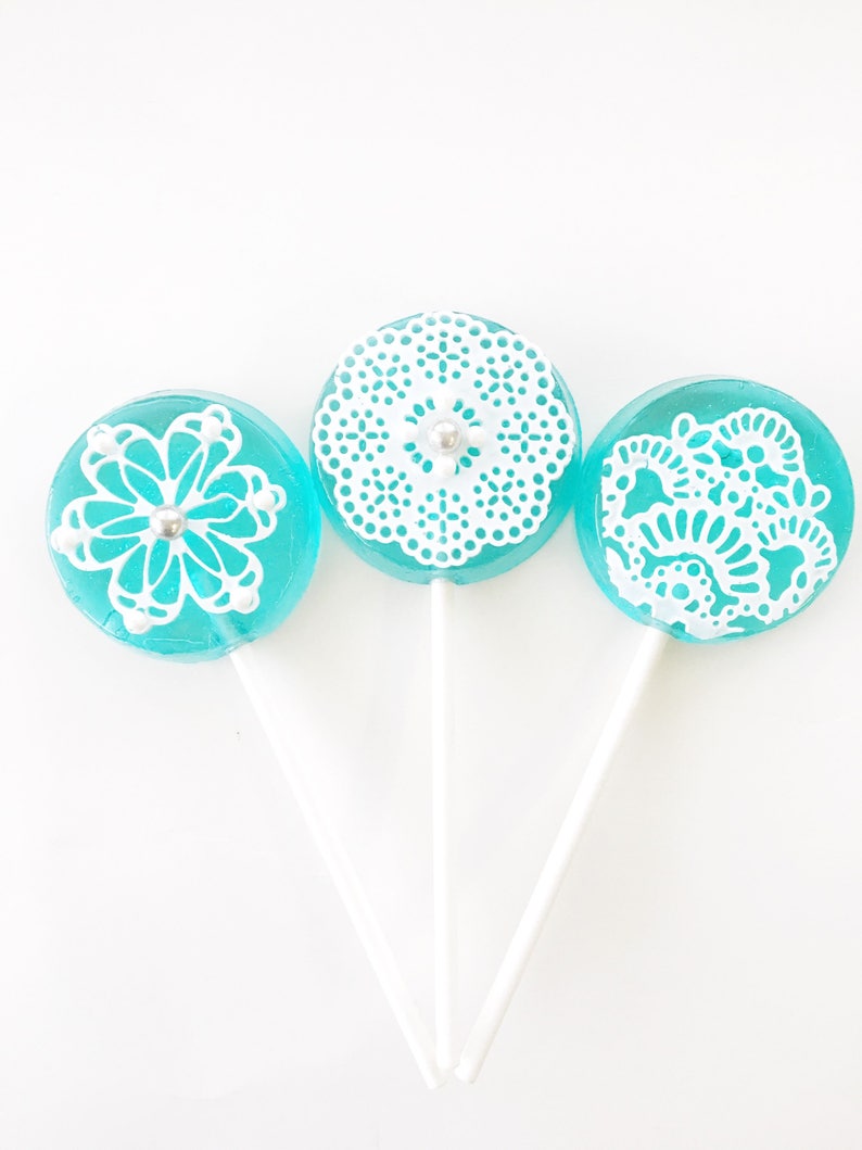 Baby Shower Favor Blue Baby Shower Baby Shower Lollipop Baby Boy Favor Blue Favor Blue Party Favor Lollilollies Set of 6 image 2