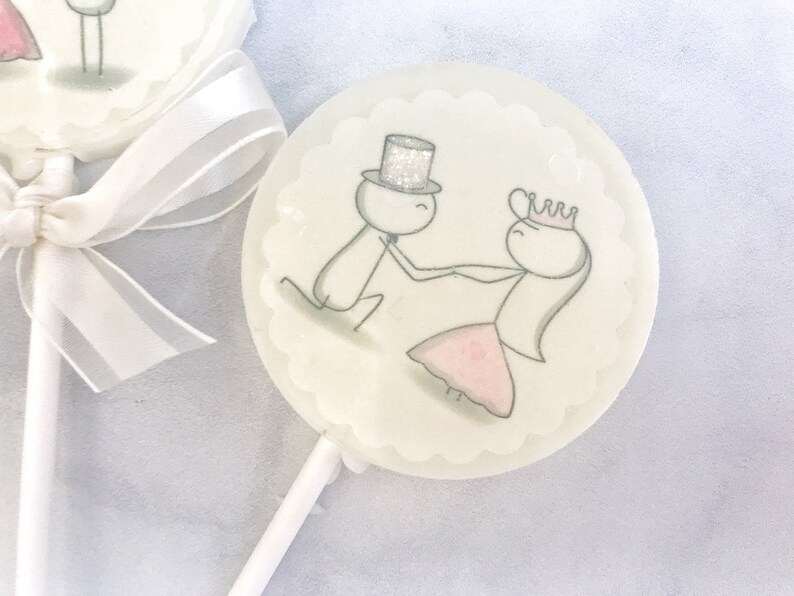 Lollipop Wedding Favor Wedding Favor Lollipop Bride and Groom Unique Wedding Favor for guests Couple Wedding Shower Set of 24 image 7