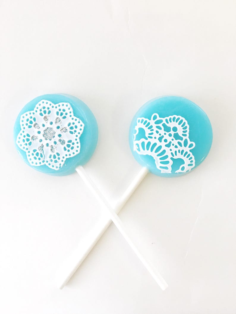 Baby Shower Favor Blue Baby Shower Baby Shower Lollipop Baby Boy Favor Blue Favor Blue Party Favor Lollilollies Set of 6 image 4