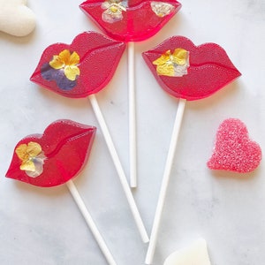 Red Lips Lollipops Valentine Lollipop Valentine Gift Valentine Day Lollipop Set of 6 image 2