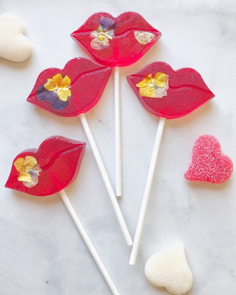 Red Lips Lollipops Valentine Lollipop Valentine Gift Valentine Day Lollipop Set of 6 image 2