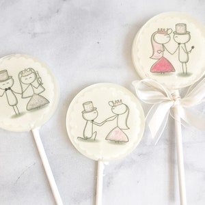 Lollipop Wedding Favor Wedding Favor Lollipop Bride and Groom Unique Wedding Favor for guests Couple Wedding Shower Set of 24 image 4