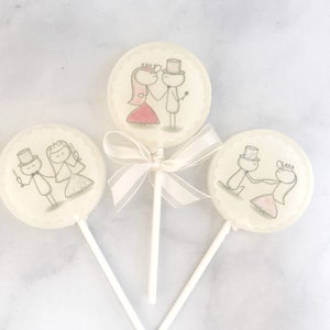 Lollipop Wedding Favor Wedding Favor Lollipop Bride and Groom Unique Wedding Favor for guests Couple Wedding Shower Set of 24 image 2
